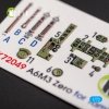 KELIK K72049 A6M3 ZERO - INTERIOR 3D DECALS FOR TAMIYA KIT 1/72